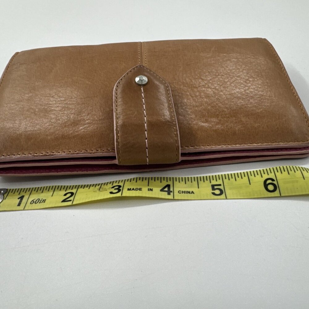 Sigrid Olsen Wallet Tan Leather Clutch Zip Pocket Cards Holder Money Pouch Lined - Picture 11 of 12